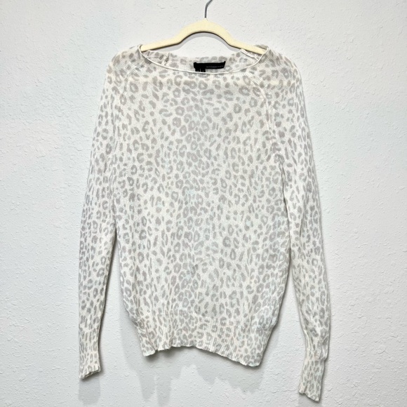 360 Cashmere Sweaters - 360 Cashmere 100% Cashmere Leopard Animal Print Sweater Size Extra Small